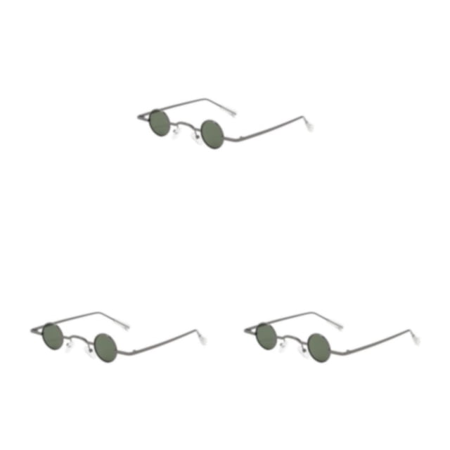 ZheElen Classic Round Metal Frame Retro Twist For Trendy Style Comfort style 1 3Set