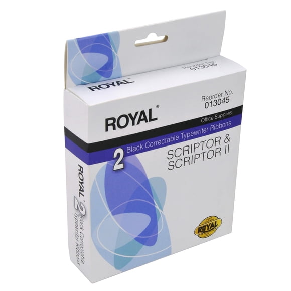 Cinta Correctora Negra Royal 2 para Máquina de Escribir Scriptor