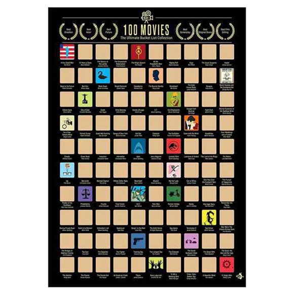 Yeacher 100 Films Affiche à Gratter
