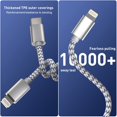 thumbnail image 2 of Cable USB-C a Lightning MenoSupp, paquete de 3, 1,8 m, trenzado, 2 of 8