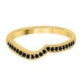 thumbnail image 3 of AoneJewelry 0.25 Carat Black Diamond Curved Wedding Band In 10K Solid Yellow Gold, 3 of 5