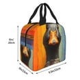 thumbnail image 2 of KLL Colorful Painted Duck Print Insulated Lunch Bag Women, Reusable Cute Tote Lunch Box for Adult & Men, Leakproof Cooler Lunch Bags for Work Office Travel Picnic, 2 of 5