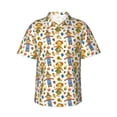 thumbnail image 1 of Balery Harvest Scarecrow Pattern Camisas hawaianas de manga corta para hombre, camisas playeras de corte holgado, camisas de vacaciones con botones,3X-Large, 1 of 7