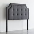thumbnail image 6 of Rest Haven Scallop Edged Upholstered Headboard, Queen, Charcoal, 6 of 8