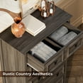 thumbnail image 5 of Winkalon 6 Drawer Tall Dresser, 48"H Chest of Drawers, Wooden Storage Cabinet for Bedroom, Gray, 5 of 8