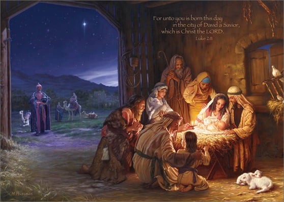 Photo 1 of LPG Greetings Light of the World Box of 16 Mark Missman Religious Christmas Cards
