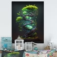 thumbnail image 2 of Designart Bonsai Swirl Tree Neon I Canvas Wall Art, 2 of 5