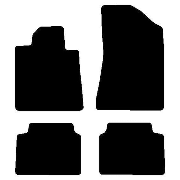 Auto Mats and Accessories 4 Piece Set Custom Carpeted Floor Mats Compatible with 2020-2024 Hyundai Sonata (Black) Made in the USA