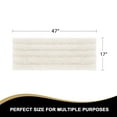 thumbnail image 2 of PrimeBeau Striped Bath Rug, 47" x 17", Non-Slip Backing, Ivory Color, 2 of 7