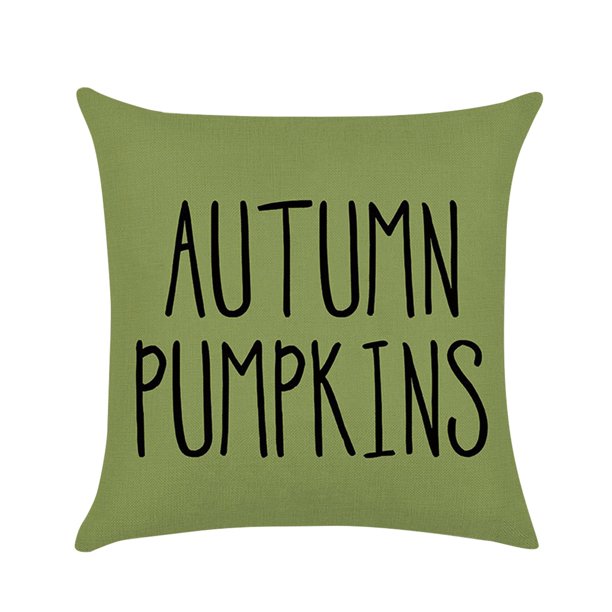 Fundas de cojín otoñales Fundas de cojín verde naranja 18 x 18 Juego de decoraciones otoñales para exteriores Cojín calabaza rústico para sofá Decoraciones de Acción de Gracias Otoño