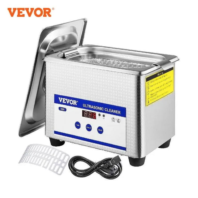 VEVOR 800ml Ultrasonic Cleaner Portable Washing Machine 35W Mini Dishwasher Lave-Dishes Ultrasound Bath Sonic for Home Appliance My Lux Decor Round