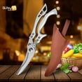 thumbnail image 3 of 3-Piece Chef Knives Set Japanese High Carbon Steel Hammered Blade with Pakkawood Handle and Kitchen Shear Household Cooking Tool, 3 of 7