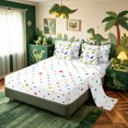 thumbnail image 4 of meiyoeat Woodland Dinosaur Twin Bedding for Boys Bedding, Pine Jungle Wildlife Bedding Comforter Set, White Green Navy, Polkadot Reversible, 7pcs, 4 of 5