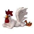 thumbnail image 1 of Estatua decorativa de gallo de pollo, resina pequeña Escultura de figura de gallos, mini divertido acostado de lado guiñando un ojo C, 1 of 5
