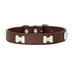 thumbnail image 1 of Collar elegante para gato Greeniant PU hebillas duraderas ajustables tamaño 1.5*37cm café, 1 of 6