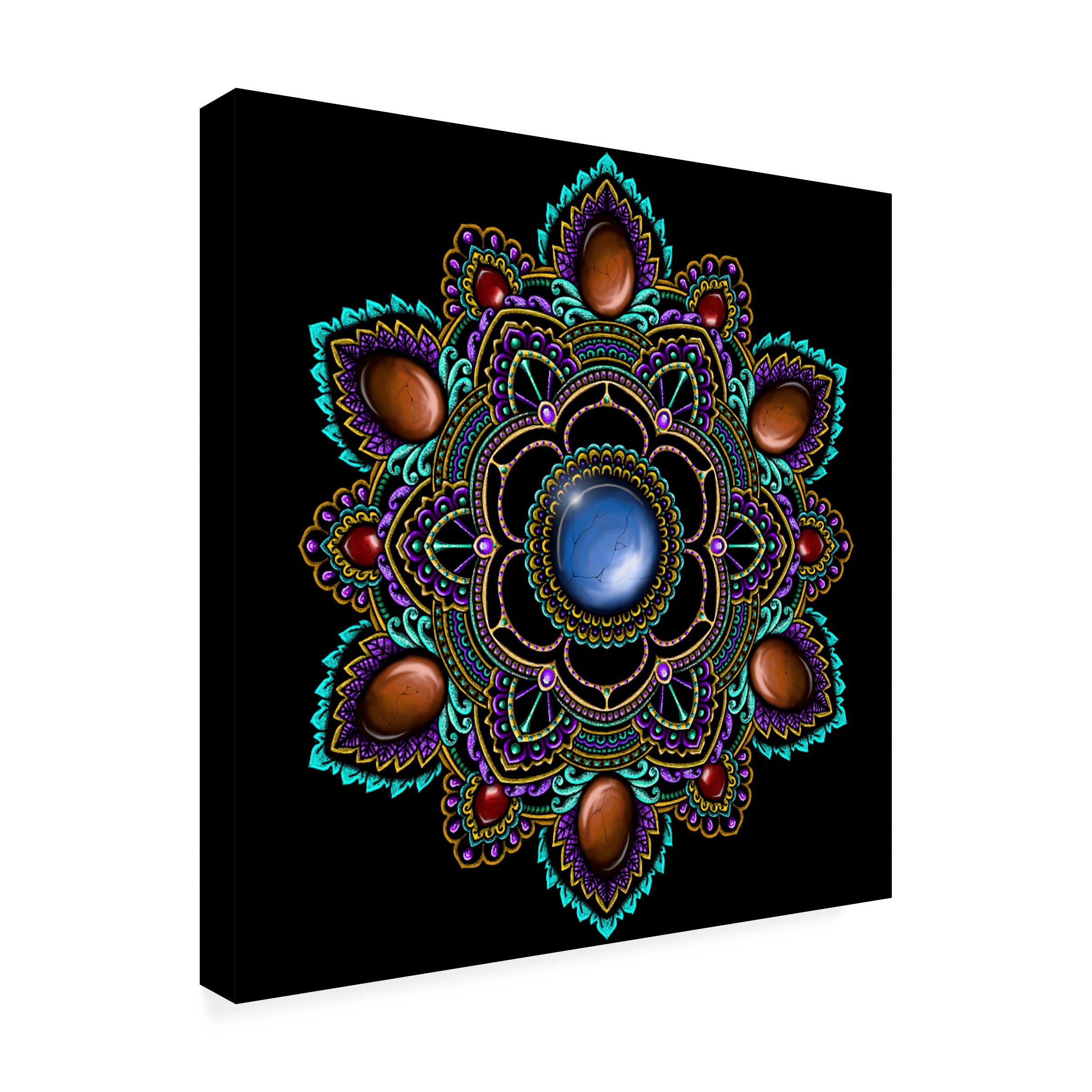 Trademark Fine Art 'Gemstone Mandala' Canvas Art by Delyth Angharad