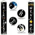 thumbnail image 3 of 3 Pcs TRICK OR TREAT WELCOME Banner Door Hanging Banner Flag Hanging Decorations Couplet Sign Set for Party Supplies Front Door Decor Black DIY, 3 of 8