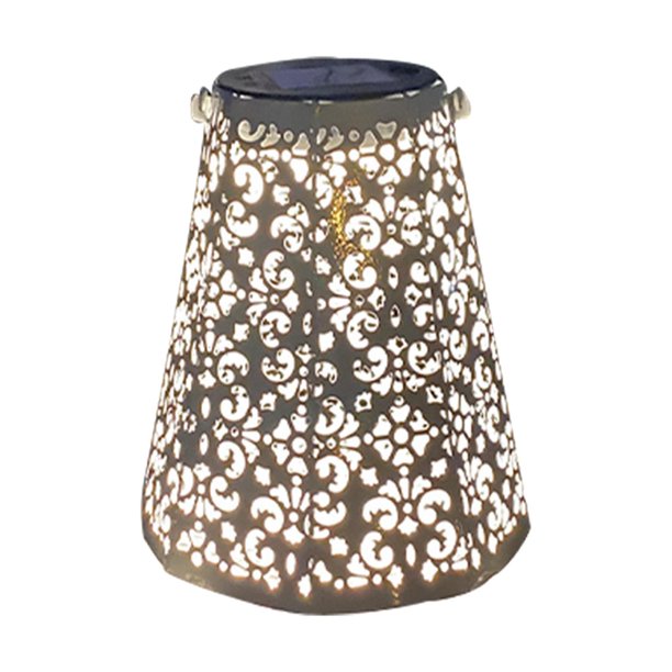 Linterna solar para exteriores, lámpara de jardín, decorativas de ahorro de energía ahuecadas para decoraciones, patio, valla, Estilo D Gloria Lámpara de noche de calle