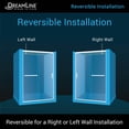 thumbnail image 3 of DreamLine Infinity-Z 30 in. D x 60 in. W x 74 3/4 in. H Clear Sliding Shower Door in Oil Rubbed Bronze and Left Drain Biscuit Base, 3 of 16