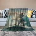 thumbnail image 2 of Orinice Cute Cat Throw Blanket || Ultra Soft Plush Thick Cosy Fuzzy Fluffy Machine Washable Flannel Blanket for All Season Use Bedroom Couch &amp; Home  60x80in, 2 of 6