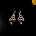 thumbnail image 2 of Pendientes de árbol de Navidad con diamantes brillantes para mujer, de plata 925, con aguja, elegantes, elegantes y a juego con la cara, finos, 2 of 5