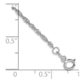 thumbnail image 2 of 14k White Gold Anklet 10 inch 1.4 mm Singapore with Spring Ring Clasp, 2 of 4