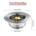 thumbnail image 5 of Kitchen Sink Drain Strainer Stoppers AntiClog Sink Stoppers Sink Bounce Cores Strainer Basket Filter Sink Strainer, 5 of 11