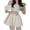White, variant on Dress for Women Puff sleeves One-shoulder Flowy Puffy Mini Skirt Fitted Solid color Pleated Waist Sundress(White,S)