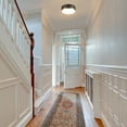 thumbnail image 4 of Globe Electric Selina 2-Light Matte Black Flush Mount Ceiling Light with Frosted Glass Shade, 4 of 7