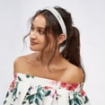 thumbnail image 2 of Unique Bargains 1 Pc Headband Rose Bow Satin Hair Accessories Beige, 2 of 5
