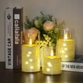 thumbnail image 6 of Realistic Flameless Candles with Remote Timer-3D Flickering LED Candles Set of 3(4”/5”/6”, Battery Candle in Glass Powered Safe for Home/Wedding/Party/Table, 6 of 14