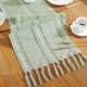 thumbnail image 5 of Nvzi Camino de mesa rústico con borlas, decoración de mesa de lino y algodón para fiestas navideñas, caminos de mesa de estilo rústico, decoraciones para bodas y cenas, 90 pulgadas, verde salvia, 5 of 5