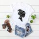 thumbnail image 2 of Gibobby Playera Corte clásico para Mujer Estampado O-cuello Impresión en color Tops Manga corta Sólido para mujer Camiseta Blusa para mujer(Blanco,XL), 2 of 5