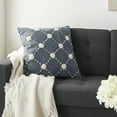 thumbnail image 4 of Mina Victory Life Styles Cotton Diamond Embroidered Dots Throw Pillow in Navy, 4 of 5