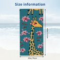 thumbnail image 3 of PHYHOO Cartoon Giraffe Flower Beach Towel Oversized Microfiber Sand Free Beach Towel Quick Dry, Animal Lightweight Pool Towels for Adults Travel Towel for Gym Yoga Camp Swim 30x60in, 3 of 8