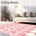 thumbnail image 2 of ODIKA 2'x3' Machine Washable Non-Slip Area Rug, Scandinavian Trellis Minimalist Design High Traffic Rug, Pink, 463706, 2 of 7