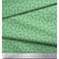 thumbnail image 2 of Soimoi Green Cotton Duck Fabric Seal Leaves Print Fabric by the Yard 44 Inch Wide, 2 of 3