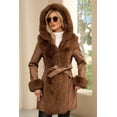 thumbnail image 4 of Giolshon Women Faux Leather Winter Trendy puffer jacket water-resistant Thicken Bubble Coat, 4 of 4