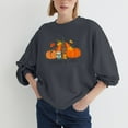 thumbnail image 4 of Lolmot Women's Plus Size Halloween Pullovers Sweatshirts Fun Pumpkin Graphic Print Long Sleeve Crewneck Sweatshirts Tops, 4 of 5