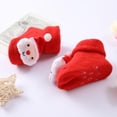 thumbnail image 6 of Baby Boy Girls Toddlers Non-Skid Indoor Slipper Winter Warm Shoes Socks Christmas Socks 0-12M, 6 of 6
