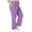 Purple, variant on Jalioing Plus Size Athletic Pants Women's Drawstring Elastic Waist Cargo Pants Straight Leg Running Trousers