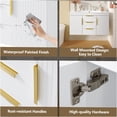 thumbnail image 6 of JERFIT 36 inch White Modern Floating Bathroom Vanity with Sink, 2 Drawers Storage Cabinet, Wall Mounted MDF Resin Basin for Space Saving, 6 of 10