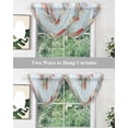 thumbnail image 5 of Waterfall Valances for Windows, Blue Coastal Kitchen Sheer Valance Curtains, Summer Beach Starfish Shell Coral Rod Pocket Elegant Swag Valances for Living Room Bedroom, 47.2"x38.5", 2 Panel, 5 of 8