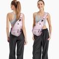 thumbnail image 4 of Cat and Hearts Pattern Sling Backpack, Cute Pet Print Crossbody Bag for Cat Lovers, Hand-drawn Artistic Illustration Design, 4 of 6