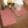 thumbnail image 2 of Honeii Fire Symbols Pattern Bathroom Anti-Skid Pad Bathroom Mat Vintage Seamless Pattern Not-Slip Toilet Rug Set, 2 of 6
