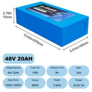 48V Battery 48V 20Ah Ebike Battery with BMS 1200W Lithium Battery for Adult Electric Bicycles