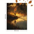 thumbnail image 3 of Sunrise Reflection Silhouette Man Canvas Print, Suitable for Living Room, Bedroom, Office, Hotel, Meditation Room, 3 of 8