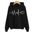 thumbnail image 2 of WEAIXIMIUNG Sweat à Rayures pour Femmes Grande Taille Pull Décontracté Imprimé à Manches Longues avec Capuche, 2 of 3