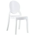 thumbnail image 1 of Compamia Elizabeth Chaise de Salle à Manger de Patio en Polycarbonate, Blanc Lustré, 1 of 13