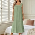 thumbnail image 2 of GUACER Womens Sleep Dress Cotton Casual Sleeveless Long Nightgowns Victorian Loose Fit Soft Maxi Dress for Ladies, 2 of 9